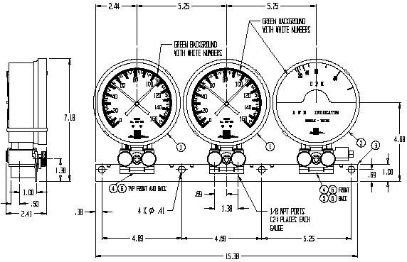 Gauge complexes technical drawing