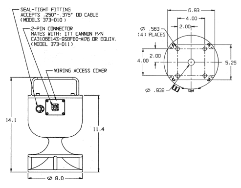 E-Bell 373 technical drawing